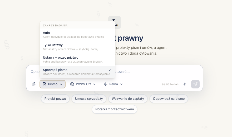 Co nowego w Lexedit Research: kontrola, drafty i lepszy agent